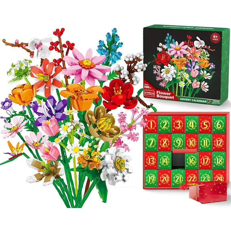 24-Day Flower Building Blocks Advent Calendar