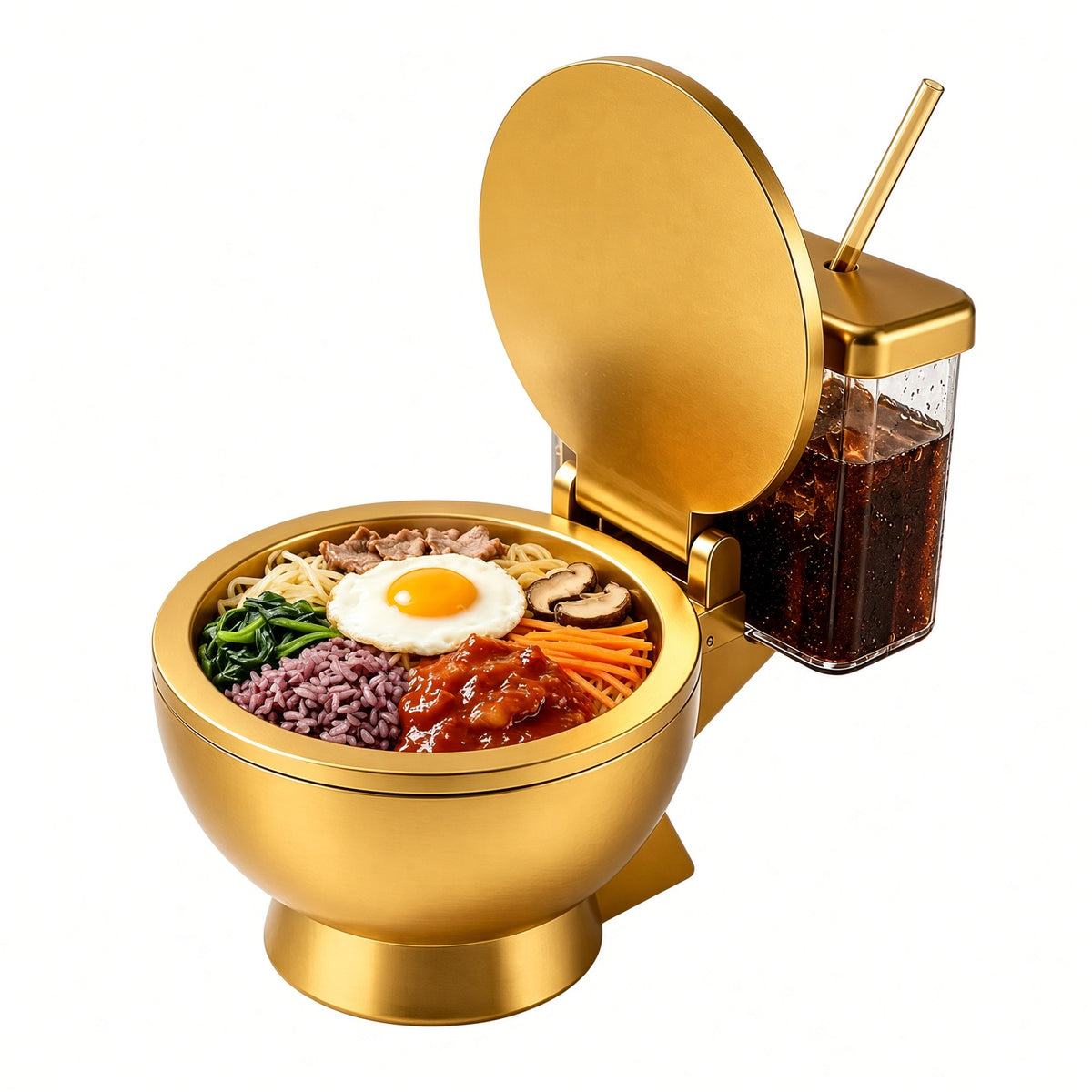 Golden Toilet Noodle Bowl