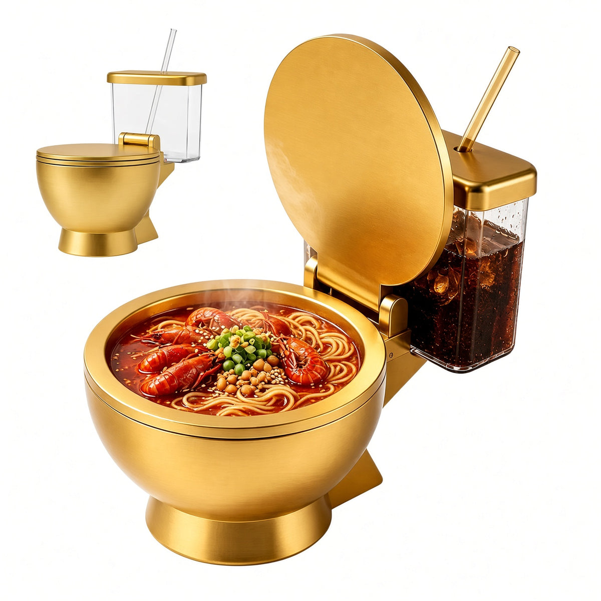 Golden Toilet Noodle Bowl