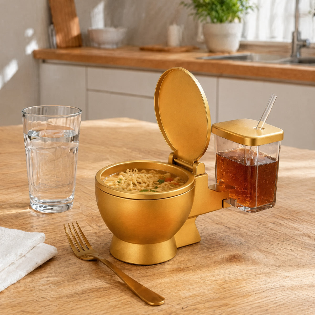 Golden Toilet Noodle Bowl